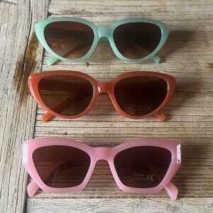 Bondi Modern Muse Cat-Eye Sunglasses, Pastel & Neutral Bundle, NWT